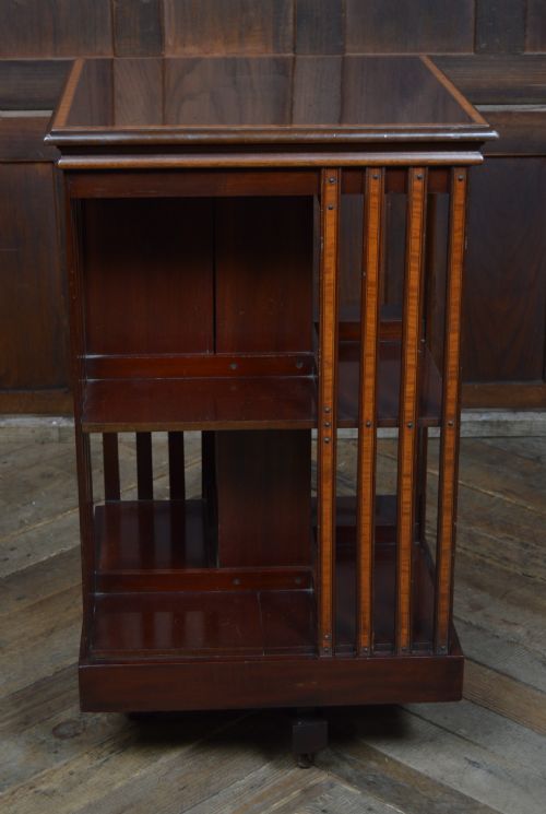 MAHOGANY REVOLVING BOOKCASE BY JOHN TAYLOR OF EDINBURGH - ADDITIONAL PHOTO 5
