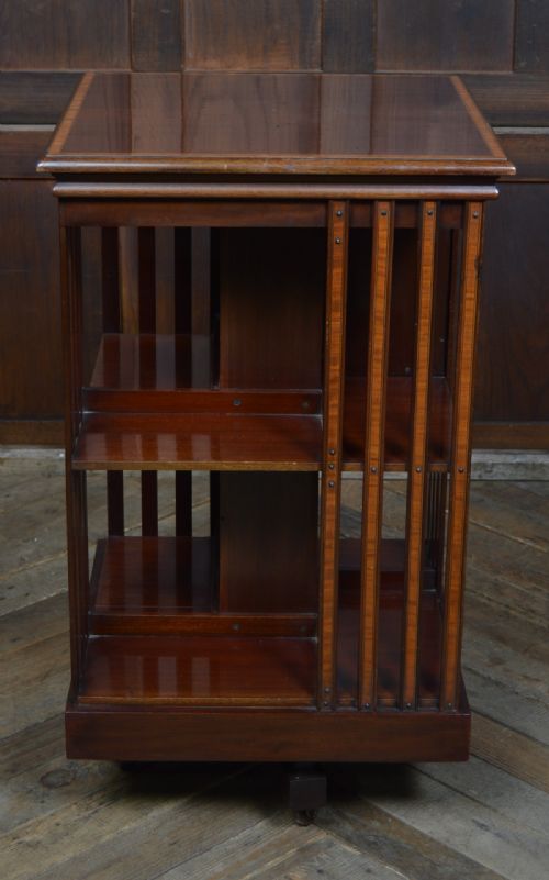 MAHOGANY REVOLVING BOOKCASE BY JOHN TAYLOR OF EDINBURGH - ADDITIONAL PHOTO 6