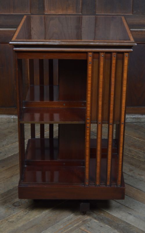 MAHOGANY REVOLVING BOOKCASE BY JOHN TAYLOR OF EDINBURGH - ADDITIONAL PHOTO 7