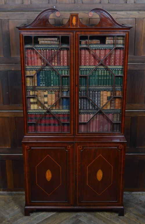 georgian mahogany bookcase - CATEGORY: ANTIQUE BOOKCASES - DATED GEORGIAN