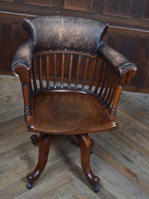 EDWARDIAN REVOLVING DESK CHAIR - ADDITIONAL PHOTO 2