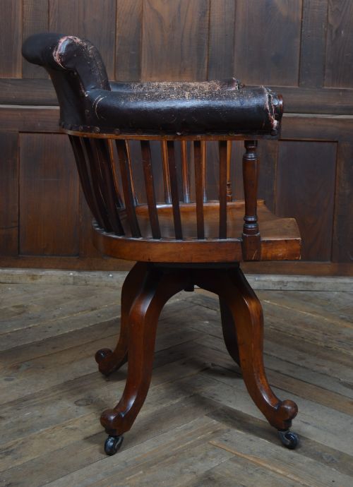 EDWARDIAN REVOLVING DESK CHAIR - ADDITIONAL PHOTO 5