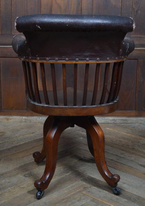EDWARDIAN REVOLVING DESK CHAIR - ADDITIONAL PHOTO 6