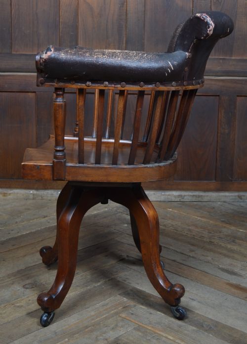 EDWARDIAN REVOLVING DESK CHAIR - ADDITIONAL PHOTO 7