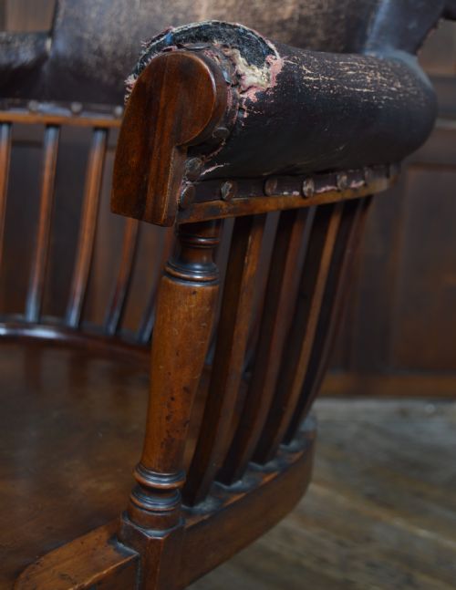 EDWARDIAN REVOLVING DESK CHAIR - ADDITIONAL PHOTO 8