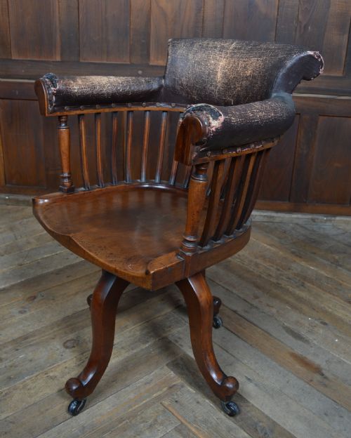 EDWARDIAN REVOLVING DESK CHAIR - ADDITIONAL PHOTO 9