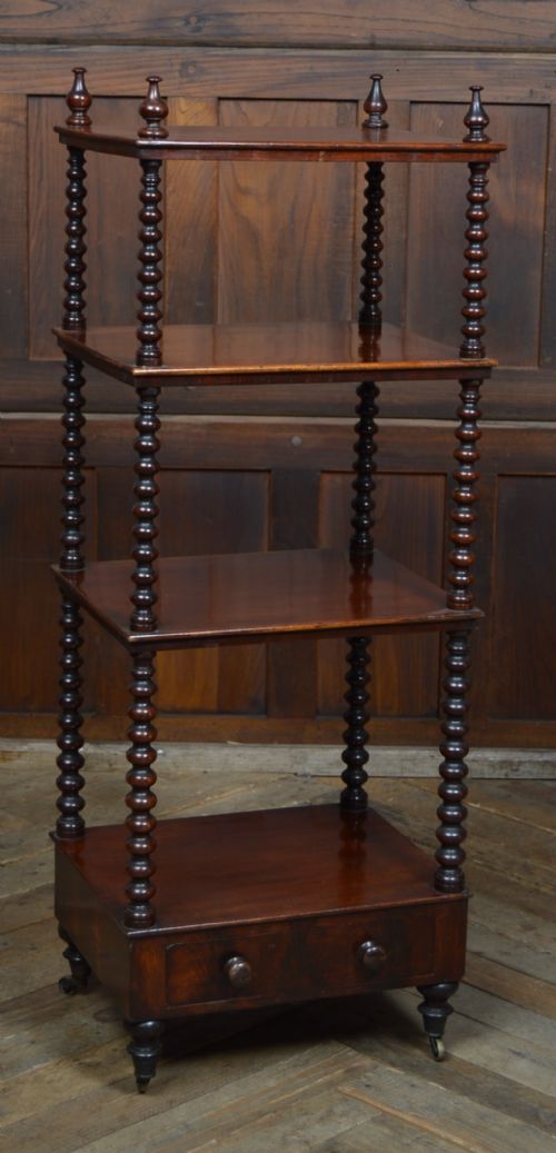 victorian fourtier mahogany whatnot - CATEGORY: ANTIQUE FURNITURE - DATED VICTORIAN