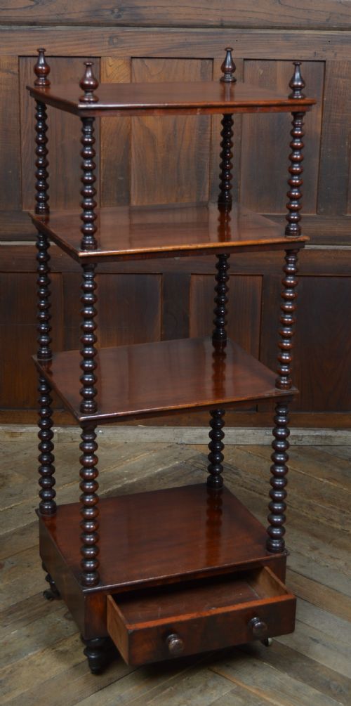 VICTORIAN FOURTIER MAHOGANY WHATNOT - ADDITIONAL PHOTO 3