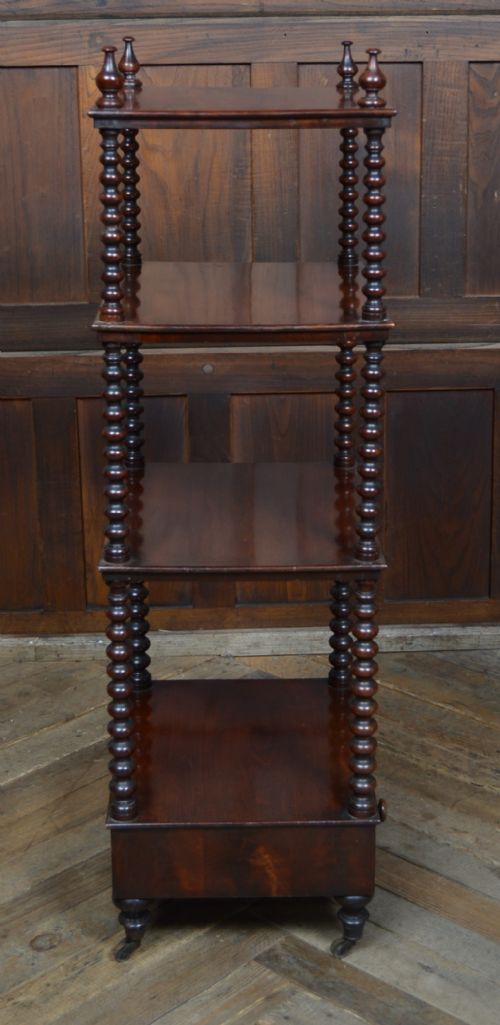 VICTORIAN FOURTIER MAHOGANY WHATNOT - ADDITIONAL PHOTO 7