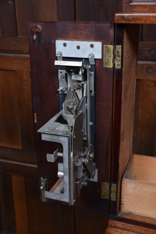 VINTAGE MAHOGANY POST BOX AND STAMP VENDING MACHINE - ADDITIONAL PHOTO 13
