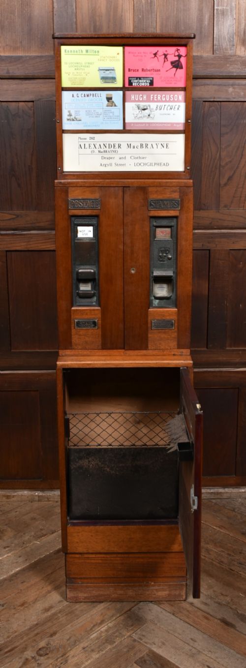VINTAGE MAHOGANY POST BOX AND STAMP VENDING MACHINE - ADDITIONAL PHOTO 21