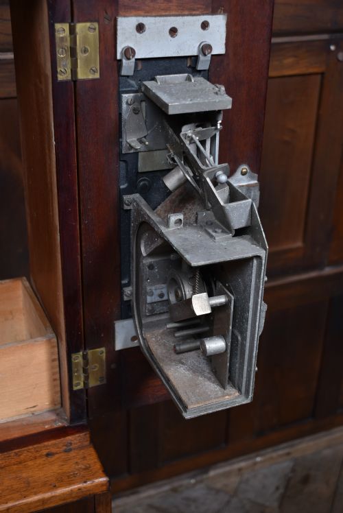 VINTAGE MAHOGANY POST BOX AND STAMP VENDING MACHINE - ADDITIONAL PHOTO 22