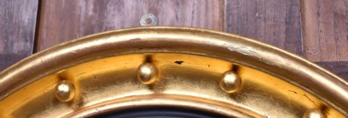 19TH CENTURY ROUND GILT CONVEX MIRROR - ADDITIONAL PHOTO 3
