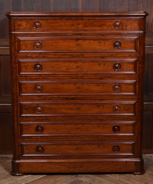 VICTORIAN FRENCH MAHOGANY CHEST OF DRAWERS - ADDITIONAL PHOTO 1
