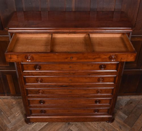 VICTORIAN FRENCH MAHOGANY CHEST OF DRAWERS - ADDITIONAL PHOTO 8