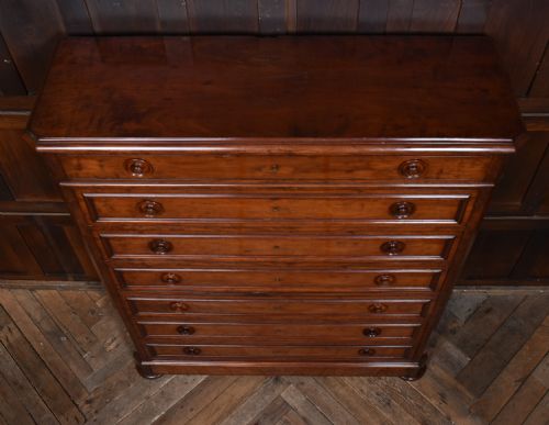 VICTORIAN FRENCH MAHOGANY CHEST OF DRAWERS - ADDITIONAL PHOTO 9