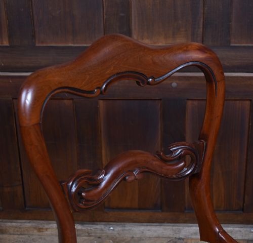 SET OF 6 VICTORIAN WALNUT DINING CHAIRS - ADDITIONAL PHOTO 5