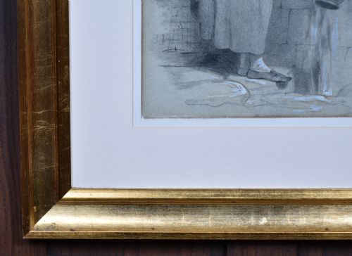 19TH CENTURY SCHOOL CHARCOAL PORTRAIT - ADDITIONAL PHOTO 7