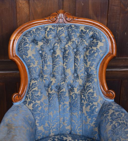 VICTORIAN MAHOGANY ARMCHAIR - ADDITIONAL PHOTO 8