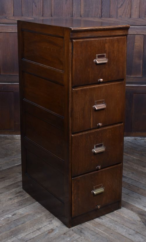EDWARDIAN OAK FILING CABINET - ADDITIONAL PHOTO 1