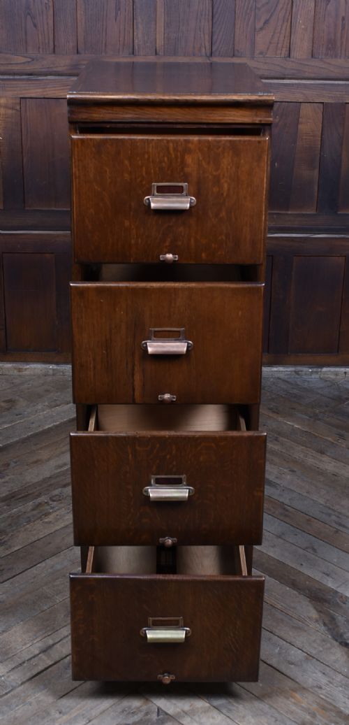 EDWARDIAN OAK FILING CABINET - ADDITIONAL PHOTO 5