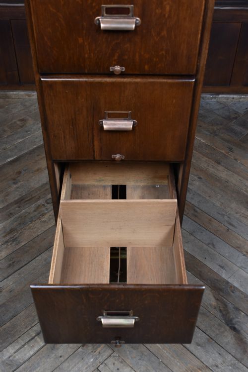 EDWARDIAN OAK FILING CABINET - ADDITIONAL PHOTO 6