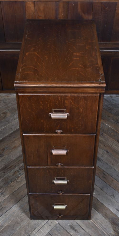 EDWARDIAN OAK FILING CABINET - ADDITIONAL PHOTO 7