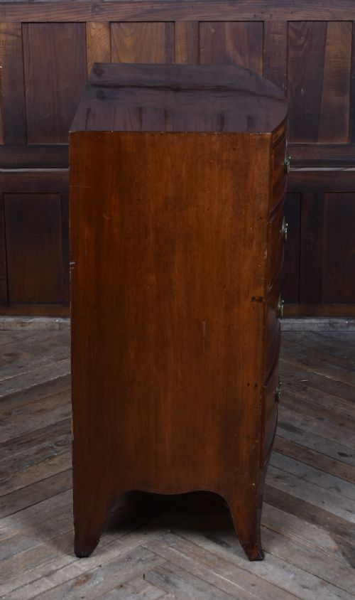 MAHOGANY BOWFRONT CHEST OF DRAWERS - ADDITIONAL PHOTO 12