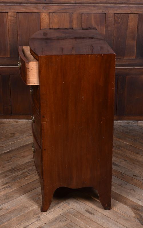 MAHOGANY BOWFRONT CHEST OF DRAWERS - ADDITIONAL PHOTO 13