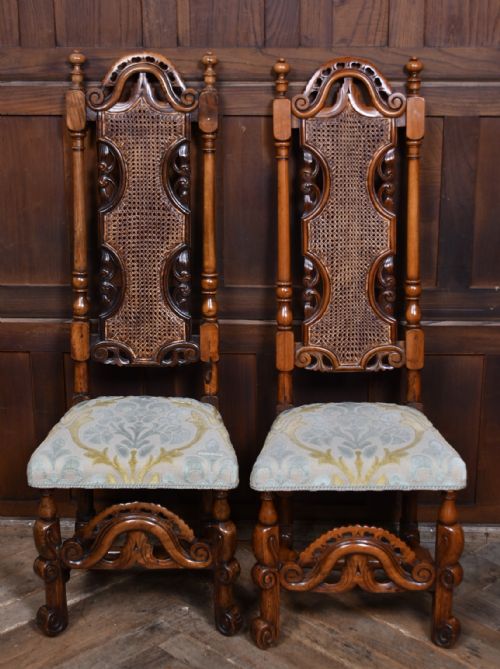 PAIR OF DUTCH WALNUT HALL CHAIRS - ADDITIONAL PHOTO 1