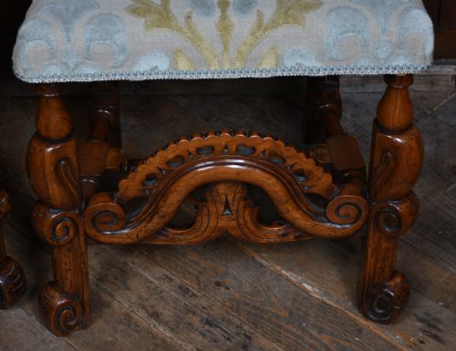 PAIR OF DUTCH WALNUT HALL CHAIRS - ADDITIONAL PHOTO 5