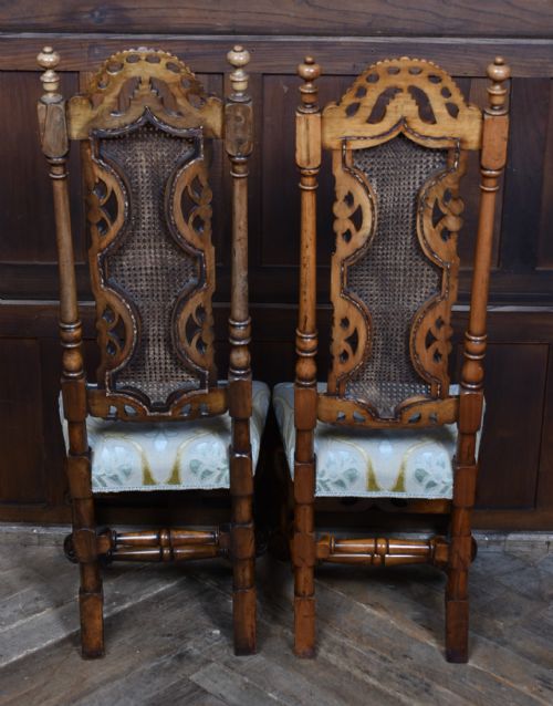 PAIR OF DUTCH WALNUT HALL CHAIRS - ADDITIONAL PHOTO 9