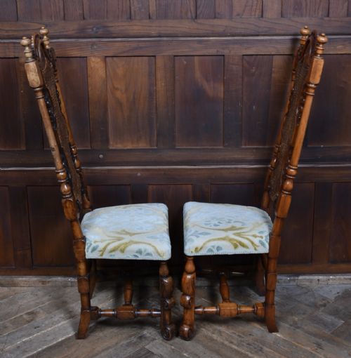 PAIR OF DUTCH WALNUT HALL CHAIRS - ADDITIONAL PHOTO 10