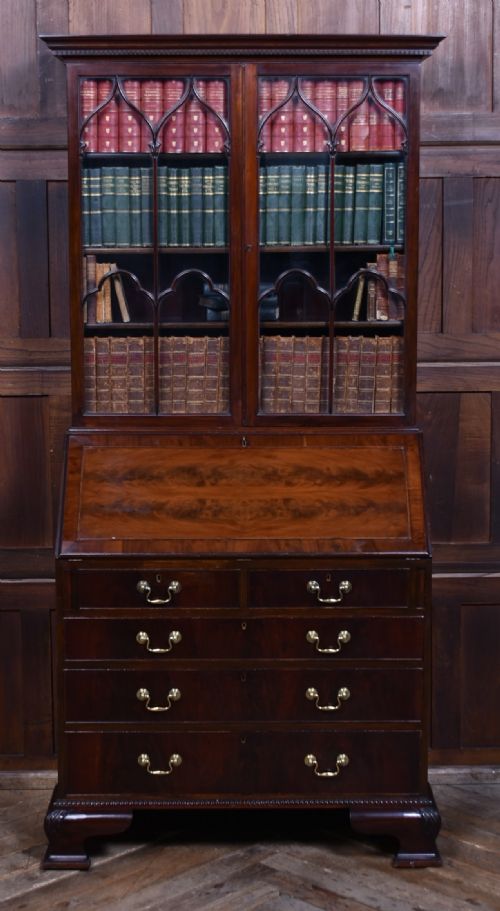 edwardian mahogany turner woodward co bureau bookcase - CATEGORY: ANTIQUE BUREAU - DATED EDWARDIAN