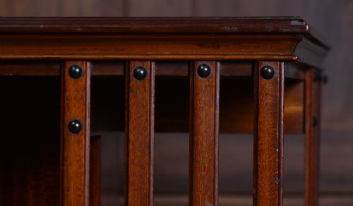 EDWARDIAN MAHOGANY REVOLVING BOOKCASE - ADDITIONAL PHOTO 7