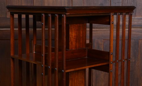 EDWARDIAN MAHOGANY REVOLVING BOOKCASE - ADDITIONAL PHOTO 8