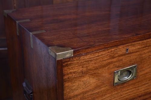 19TH CENTURY PADAUK CAMPAIGN CHEST - ADDITIONAL PHOTO 1