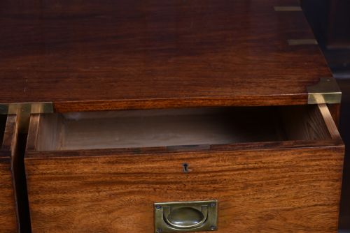 19TH CENTURY PADAUK CAMPAIGN CHEST - ADDITIONAL PHOTO 6