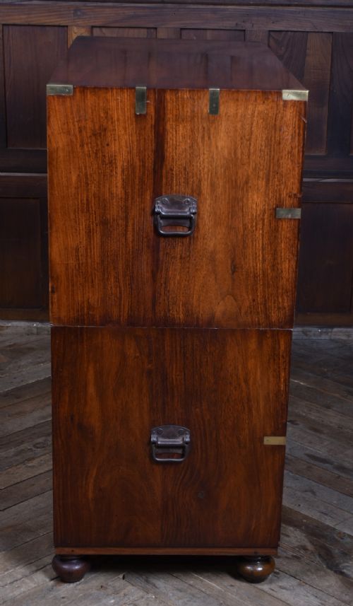 19TH CENTURY PADAUK CAMPAIGN CHEST - ADDITIONAL PHOTO 7