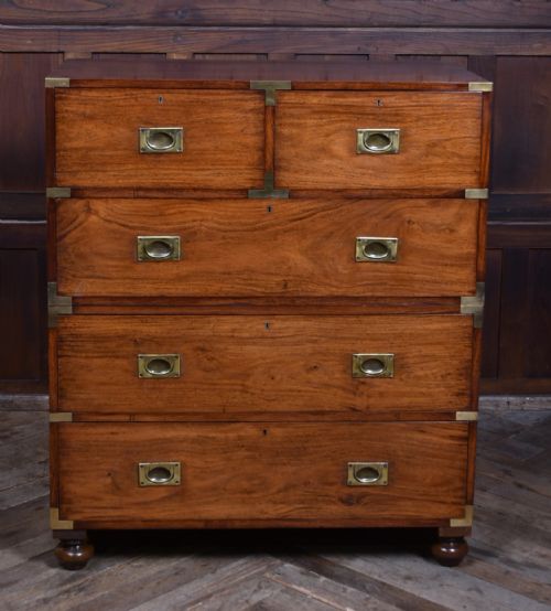 19TH CENTURY PADAUK CAMPAIGN CHEST - ADDITIONAL PHOTO 8