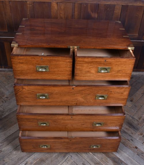 19TH CENTURY PADAUK CAMPAIGN CHEST - ADDITIONAL PHOTO 9