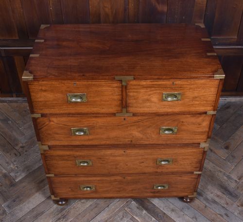 19TH CENTURY PADAUK CAMPAIGN CHEST - ADDITIONAL PHOTO 10