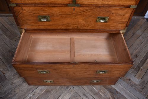 19TH CENTURY PADAUK CAMPAIGN CHEST - ADDITIONAL PHOTO 11