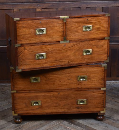 19TH CENTURY PADAUK CAMPAIGN CHEST - ADDITIONAL PHOTO 13