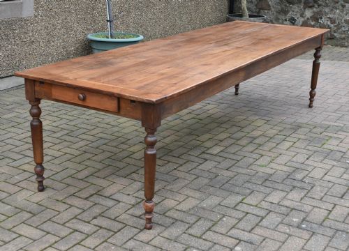 french cherrywood country house kitchen table - CATEGORY: ANTIQUE TABLES - DATED 19TH CENTURY