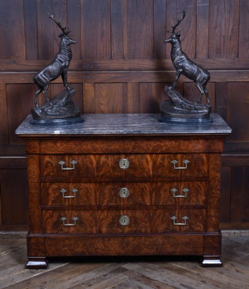french mahogany commode chest of drawers - CATEGORY: ANTIQUE CHEST OF DRAWERS - DATED 19TH CENTURY