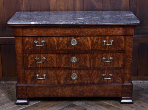 FRENCH MAHOGANY COMMODE CHEST OF DRAWERS - ADDITIONAL PHOTO 1