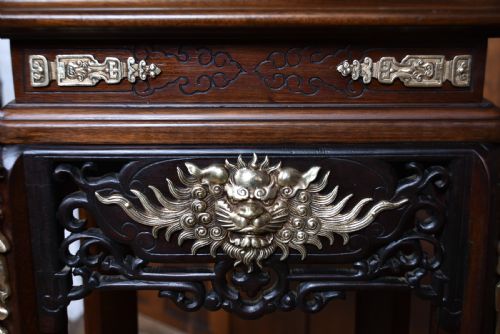 CHINESE MARBLE TOP PLANT STAND - ADDITIONAL PHOTO 5