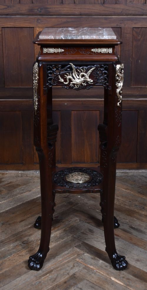 CHINESE MARBLE TOP PLANT STAND - ADDITIONAL PHOTO 10
