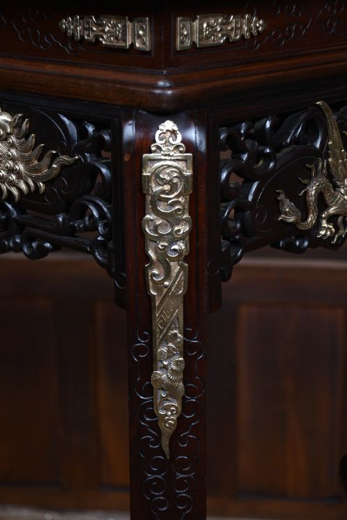CHINESE MARBLE TOP PLANT STAND - ADDITIONAL PHOTO 14